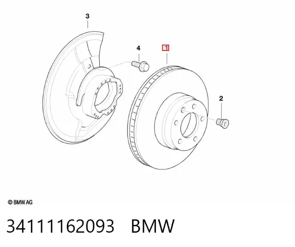 Передние тормозные диски 34111162093 BMW