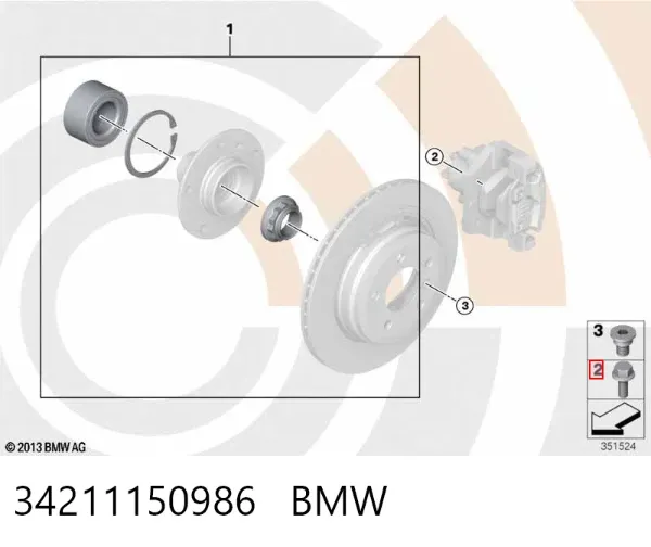 Прокладка масляного фильтра 34211150986 BMW