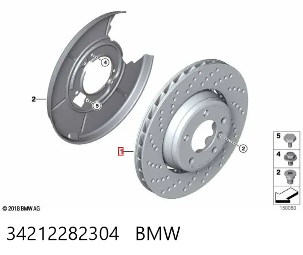 Тормозные диски 34212282304 BMW