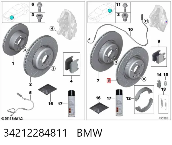 Тормозные диски 34212284811 BMW