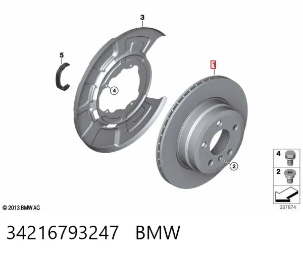 Тормозные диски 34216793247 BMW