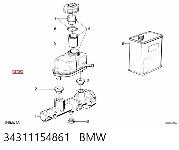 Ремкомплект тормозного цилиндра 34311154861 BMW