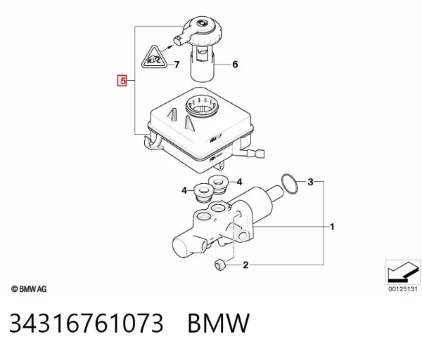 Бачок тормозной 34316761073 BMW