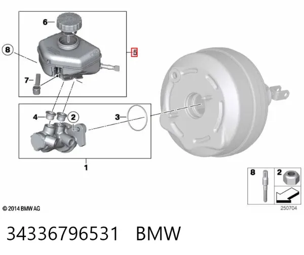 Бачок тормозной BMW 3 F30, F80