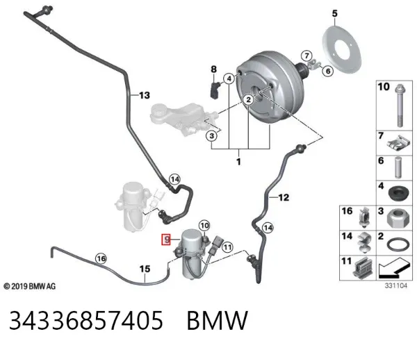 Вакуумный насос 34336857405 BMW