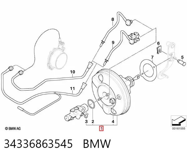 Усилитель тормозов 34336863545 BMW
