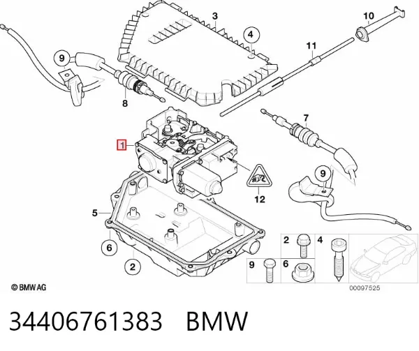 Электропривод ручного тормоза 34406761383 BMW