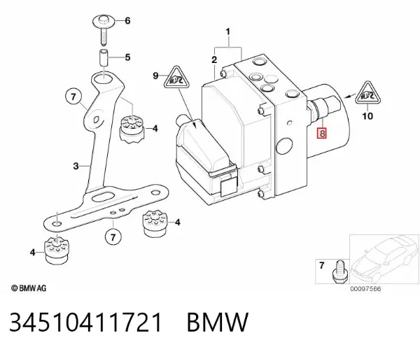 Датчик давления тормозной жидкости 34510411721 BMW