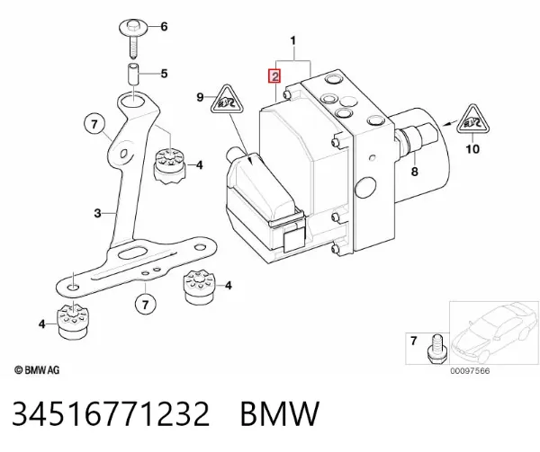 Блок АБС 34516771232 BMW