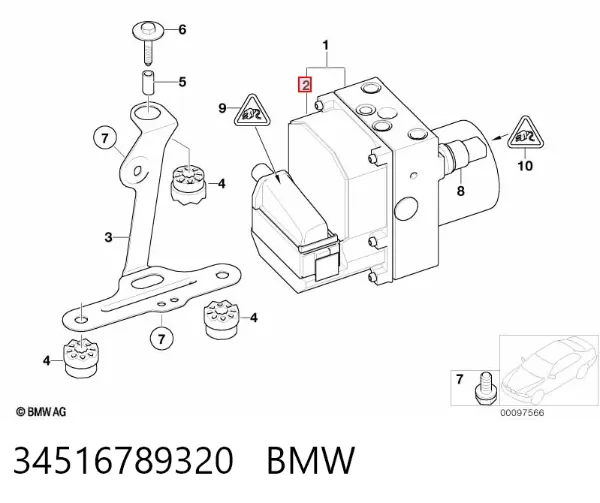 Блок АБС 34516789320 BMW