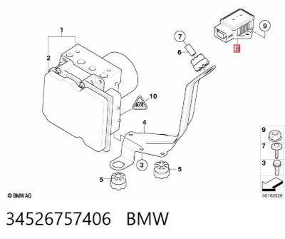 Датчик частоты вращения DSC BMW 34526757406
