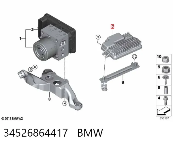 Блок управления АБС 34526864417 BMW
