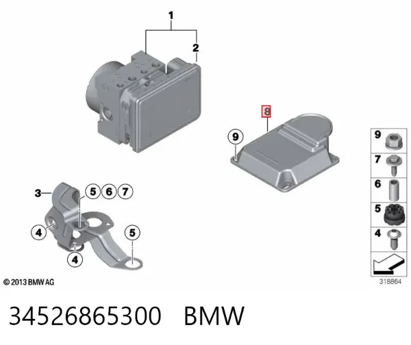 Блок управления АБС 34526865300 BMW