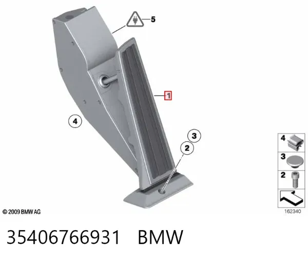 Педаль газа BMW X1 E84