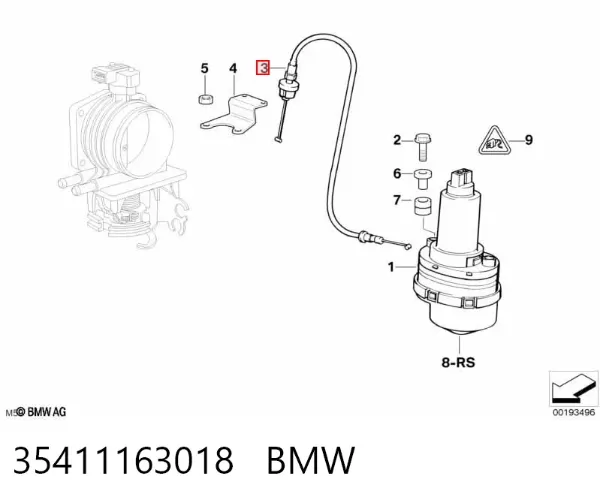 Трос газа 35411163018 BMW