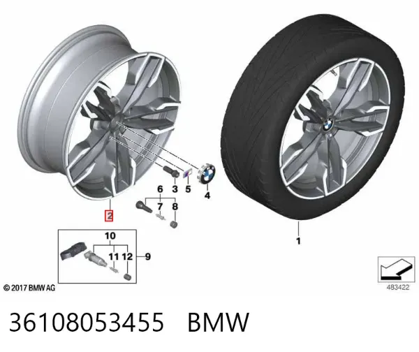 Диски колесные 36108053455 BMW
