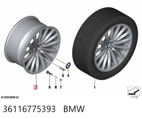 Диски колесные 36116775393 BMW