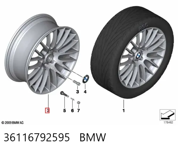 Диски колесные 36116792595 BMW