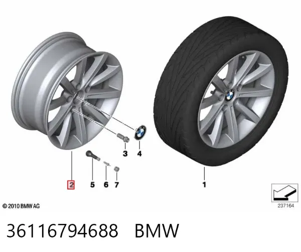 Диски колесные 36116794688 BMW
