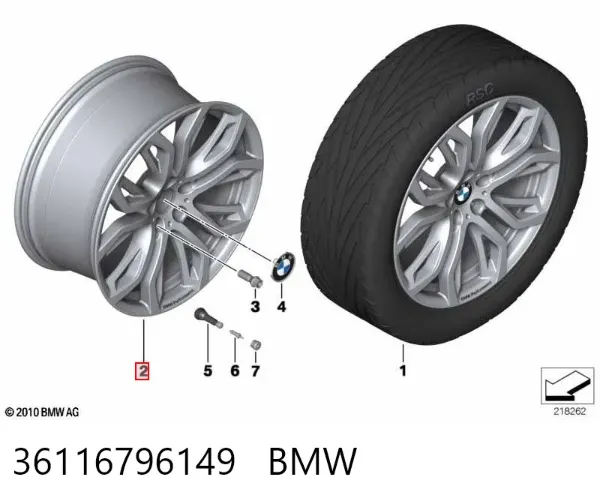 Диски колесные 36116796149 BMW