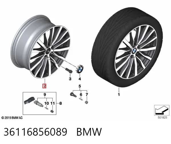 Диски колесные 36116856089 BMW