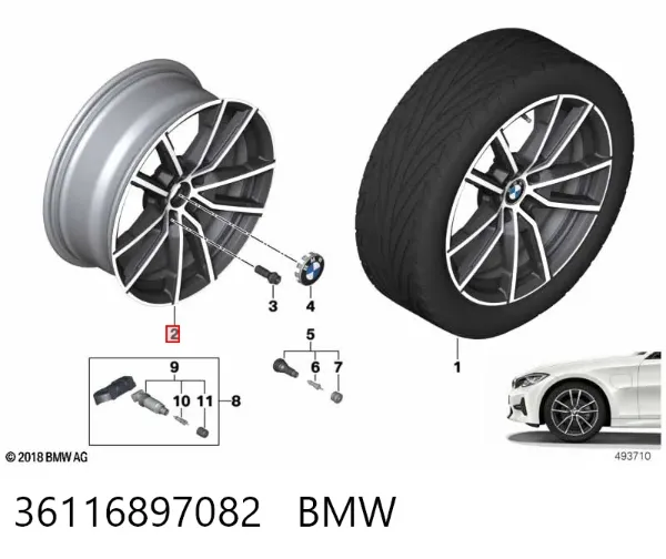 Диски колесные 36116897082 BMW