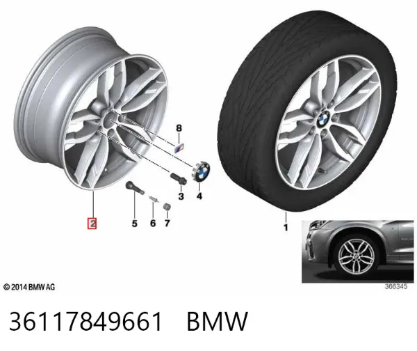 Диски колесные 36117849661 BMW