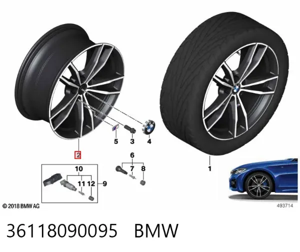 Диски колесные 36118090095 BMW
