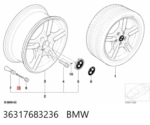 Клапан TRV кондиционера 36317683236 BMW