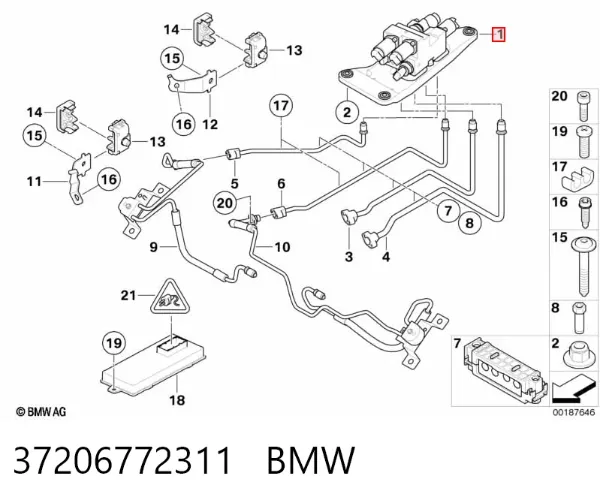 Блок клапанов регулируемой подвески 6794578 BMW