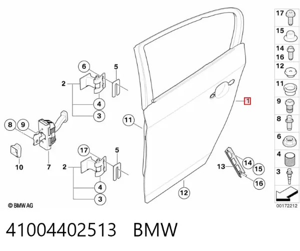Дверь задняя левая BMW 3 E90