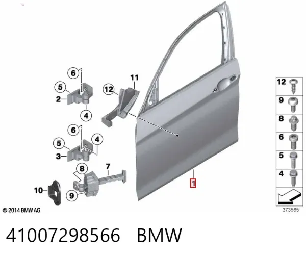 Дверь передняя правая 41007298566 BMW