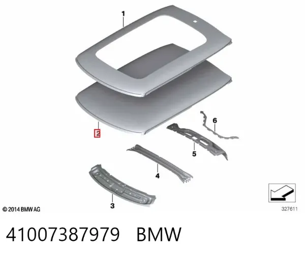 Крыша 41007387979 BMW