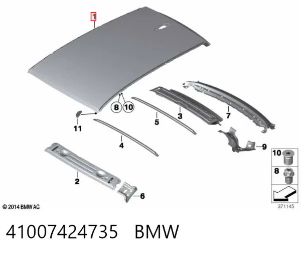Крыша 41007424735 BMW