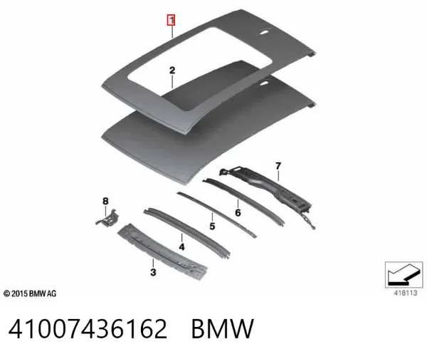 Крыша 41007436162 BMW