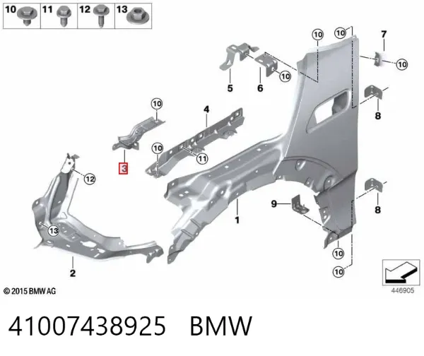  41007438925 BMW