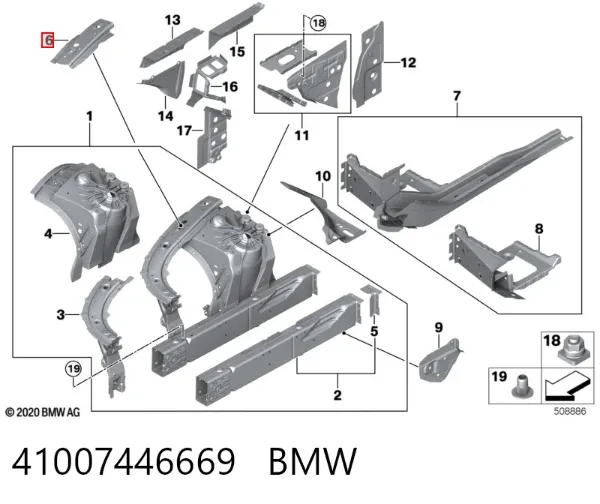  41007446669 BMW