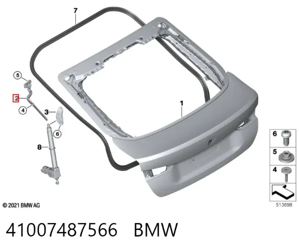 Петля крышки багажника 41007487566 BMW