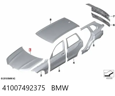 Капот BMW 41007492375