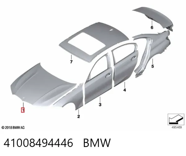 Капот 41008494446 BMW