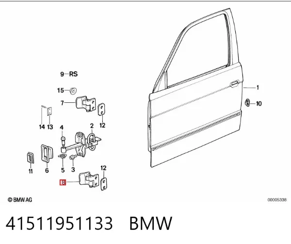 Петля двери передней левой 41511951133 BMW