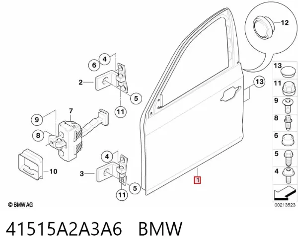 Дверь передняя правая 41515A2A3A6 BMW