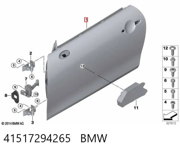Дверь передняя левая 41517294265 BMW