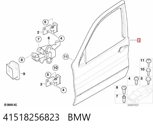 Дверь передняя левая BMW X5 E53