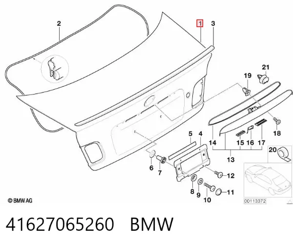 Крышка багажника BMW 3 E46