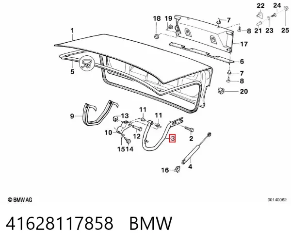 Петля крышки багажника 41628117858 BMW