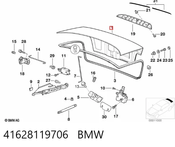 Крышка багажника BMW 3 E36
