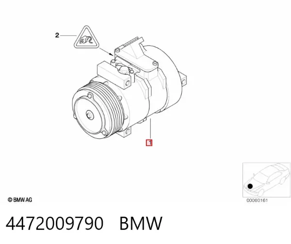 Компрессор кондиционера 4472009790 BMW