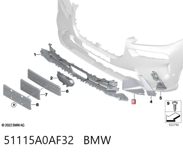  51115A0AF32 BMW