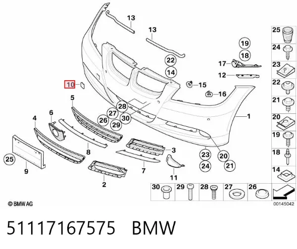 Заглушка буксировочного крюка 51117167575 BMW